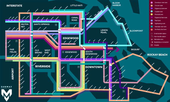 Preview of Rockay City Subway map